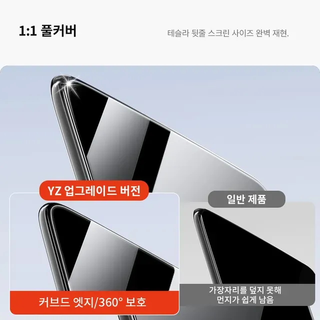 YZ 뒷좌석 8인치 화면 강화유리 필름 제품 사진